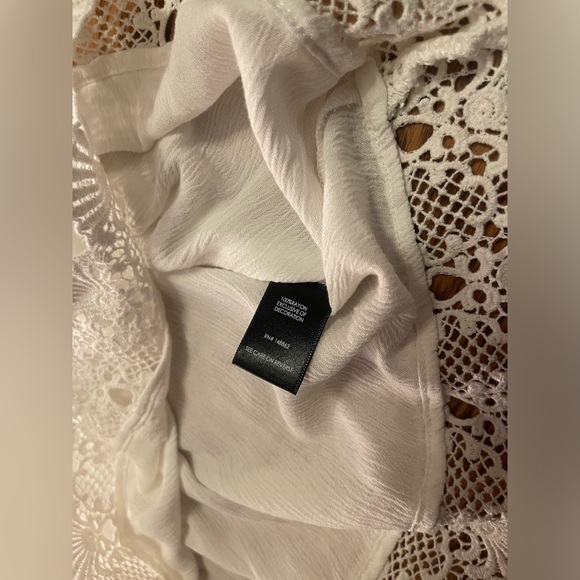 Women’s white babydoll with lace trim - Picture 10 of 10